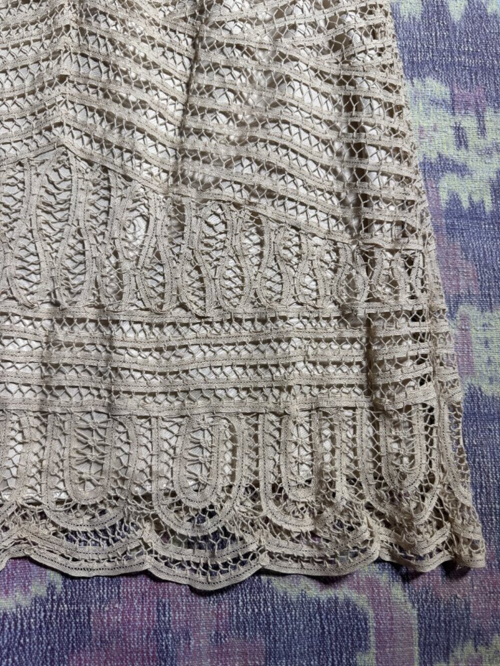 Willi Smith Women's 2-Piece Linen Blend Lace Tank Top and Skirt Set Size 10 - Picture 7 of 16